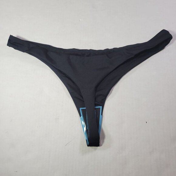 Asos Design Womens Black Thong Bikini Bottoms Swimwear Size 10 - Picture 4 of 4